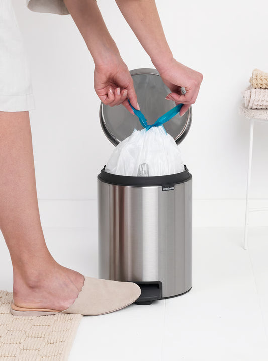 Brabantia NewIcon Pedal Bin, 5 Litre, Matt Steel