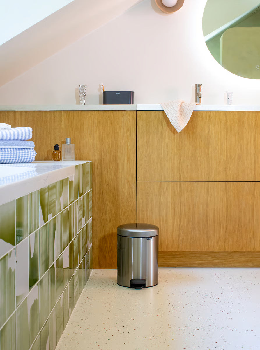 Brabantia NewIcon Pedal Bin, 5 Litre, Matt Steel