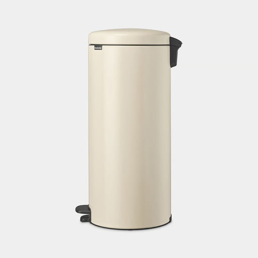 Brabantia NewIcon Pedal Bin 30L Soft Beige with Removable Plastic Inner Bucket, Soft-Close Lid