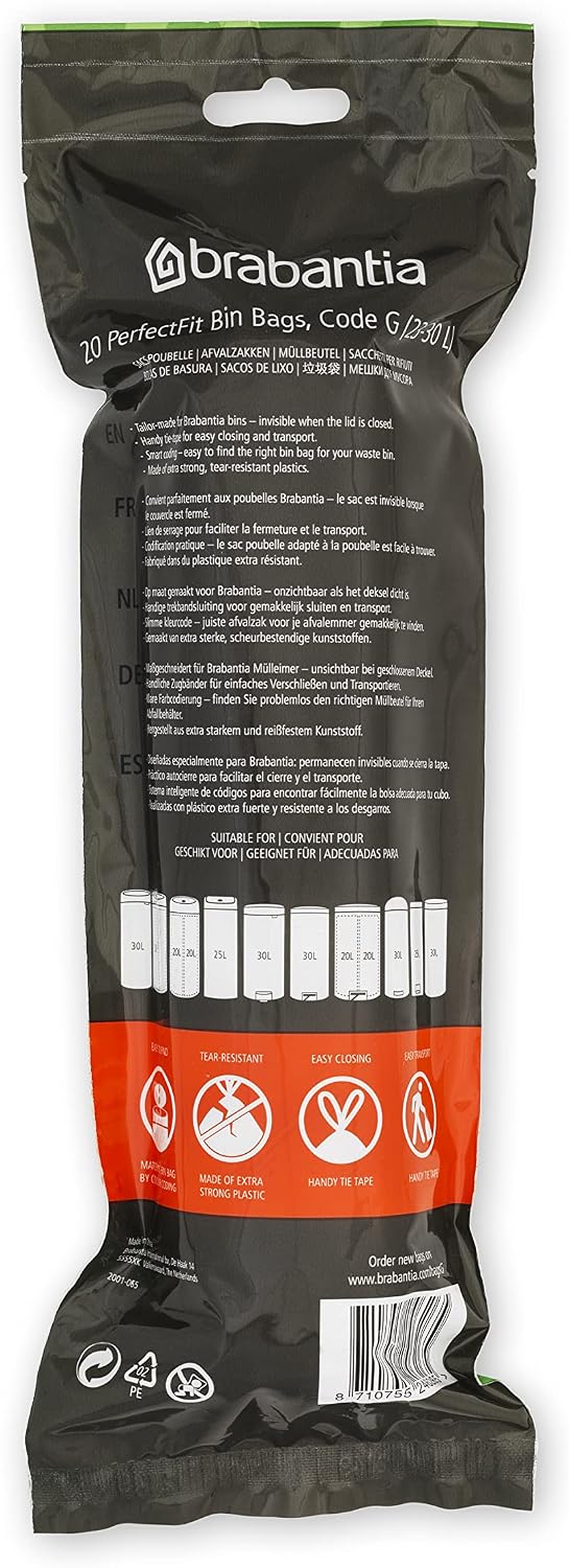 PerfectFit Bin Liners Multipack – 23–30L Thick Trash Bags