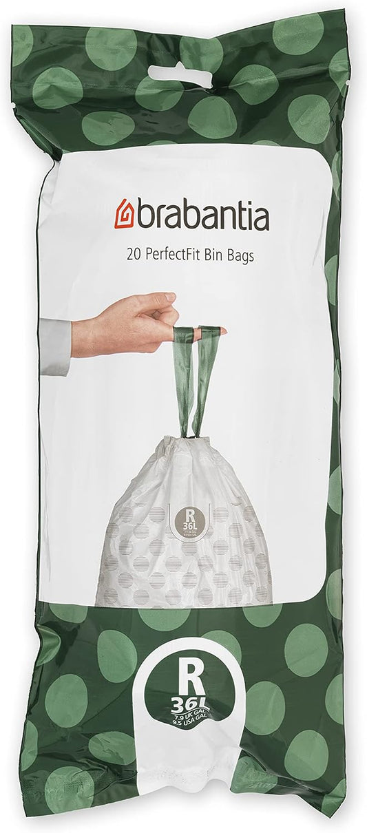 PerfectFit Trash Bin Liners – 36L Tear-Resistant Bags