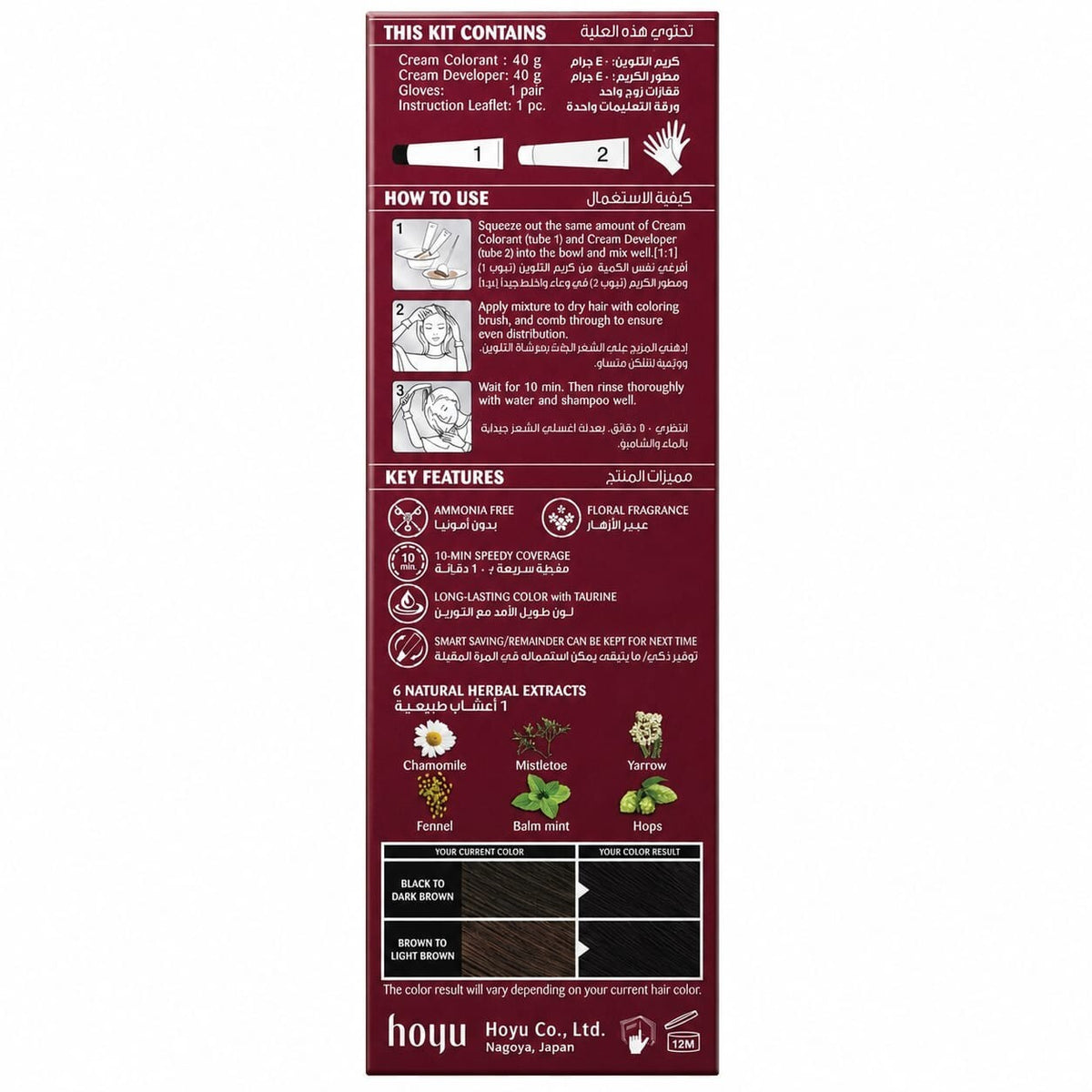 Bigen Speedy Conditioning Hair Color No. 10 Natural Black, Ammonia-Free, Pack of 2