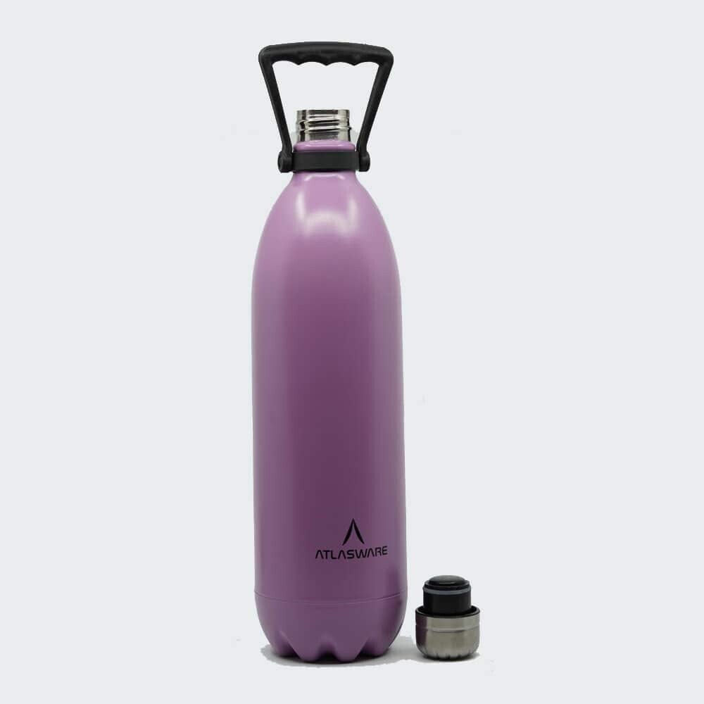 Atlasflask Stainless Steel Vacuum Bottle, Double-Wall Insulated and Leakproof, 2000 ml