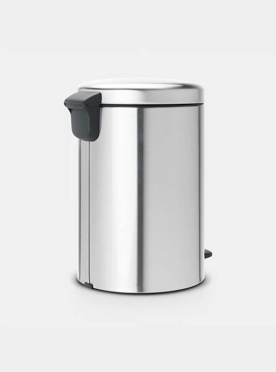 Brabantia NewIcon Pedal Bin 20L Matt Steel Fingerprint Proof with Removable Plastic Inner Bucket, Soft-Close Lid