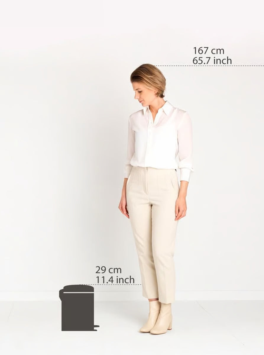Brabantia NewIcon Pedal Bin 5L Platinum with Removable Plastic Inner Bucket, Soft-Close Lid