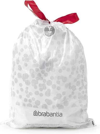 PerfectFit 20L Trash Bags – Strong Liners with Tie Tape