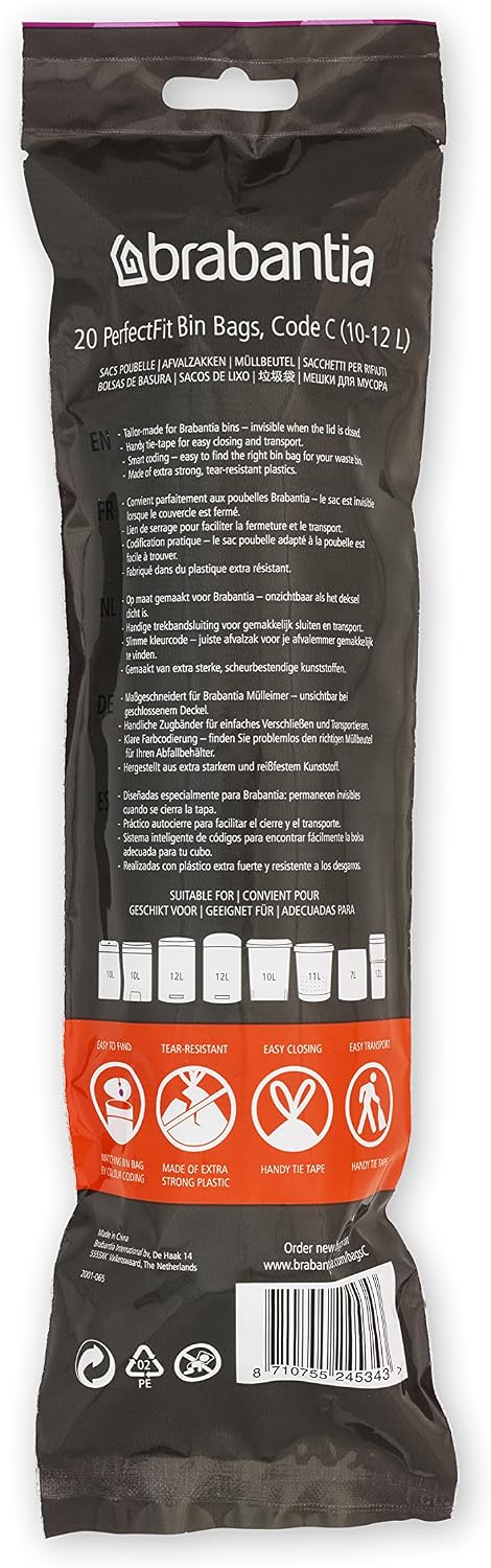 Perfect-Fit Bin Liners 10–12L – Strong Drawstring Bags