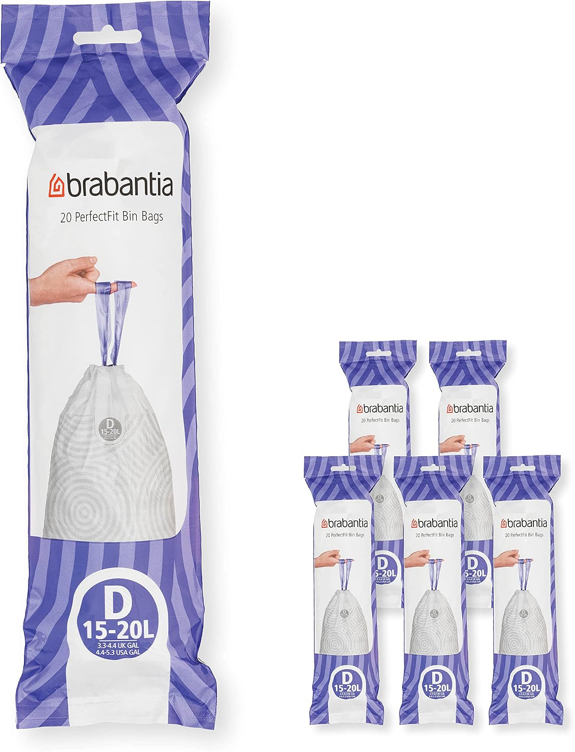 PerfectFit Bin Liners Multipack – 15–20L Drawstring Bags