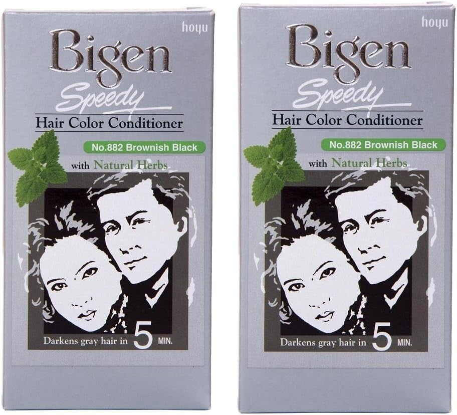 Bigen Speedy Hair Color 882 Brownish Black, 40g + 40g, 2 Pc Combo Pack Offer