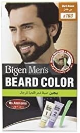 Bigen Men’s Beard Colour B103 Dark Brown, Pack of 2