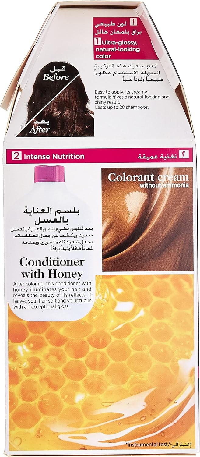 L'Oréal Paris Prodigy Permanent Hair Color Cream 323 Dark Chocolate, Ammonia-Free