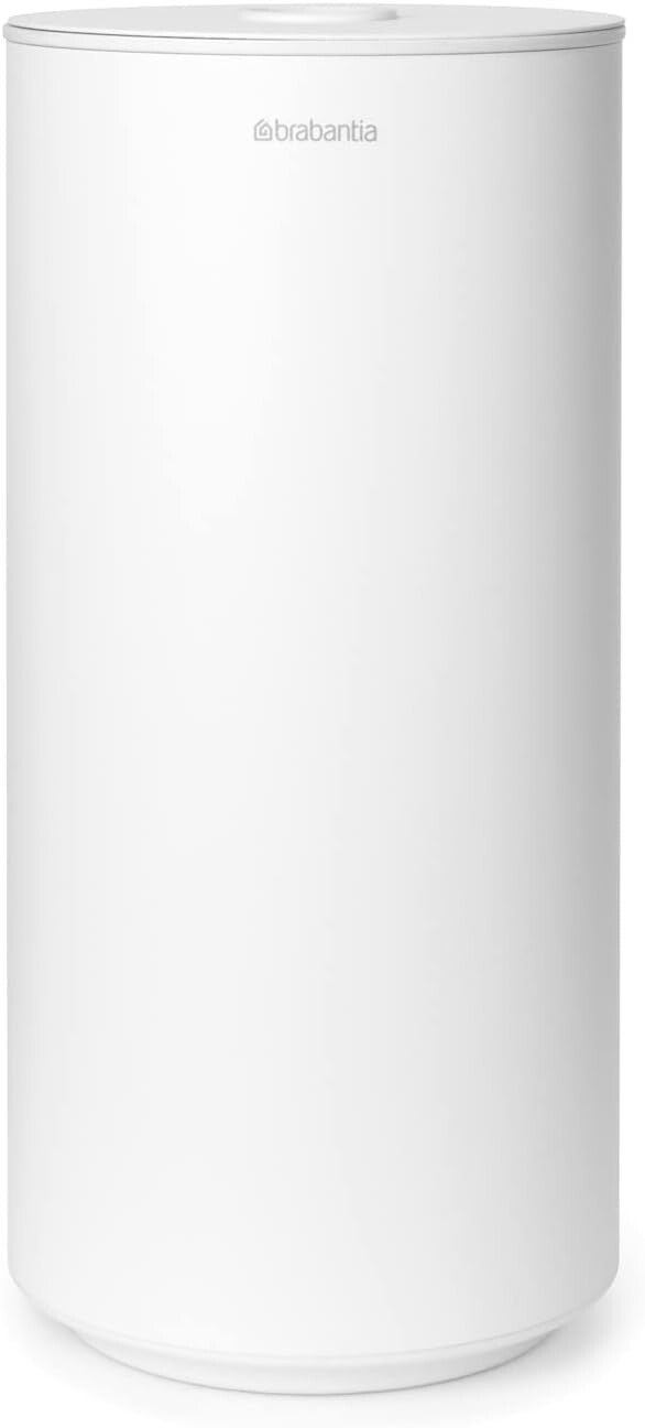 Brabantia MindSet Toilet Roll Dispenser, Room for 2 Spare Rolls, Corrosion Resistant, Mineral Infinite Grey, 30 x 15.1 x 13.7