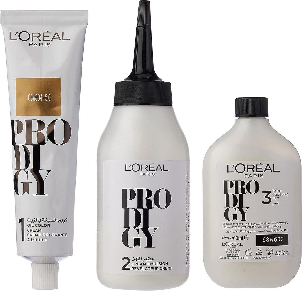 L’Oréal Paris Prodigy Hair Color 5.0 Light Brown, Micro-Oil Technology for Smooth Natural-Looking Hair & Grey Coverage