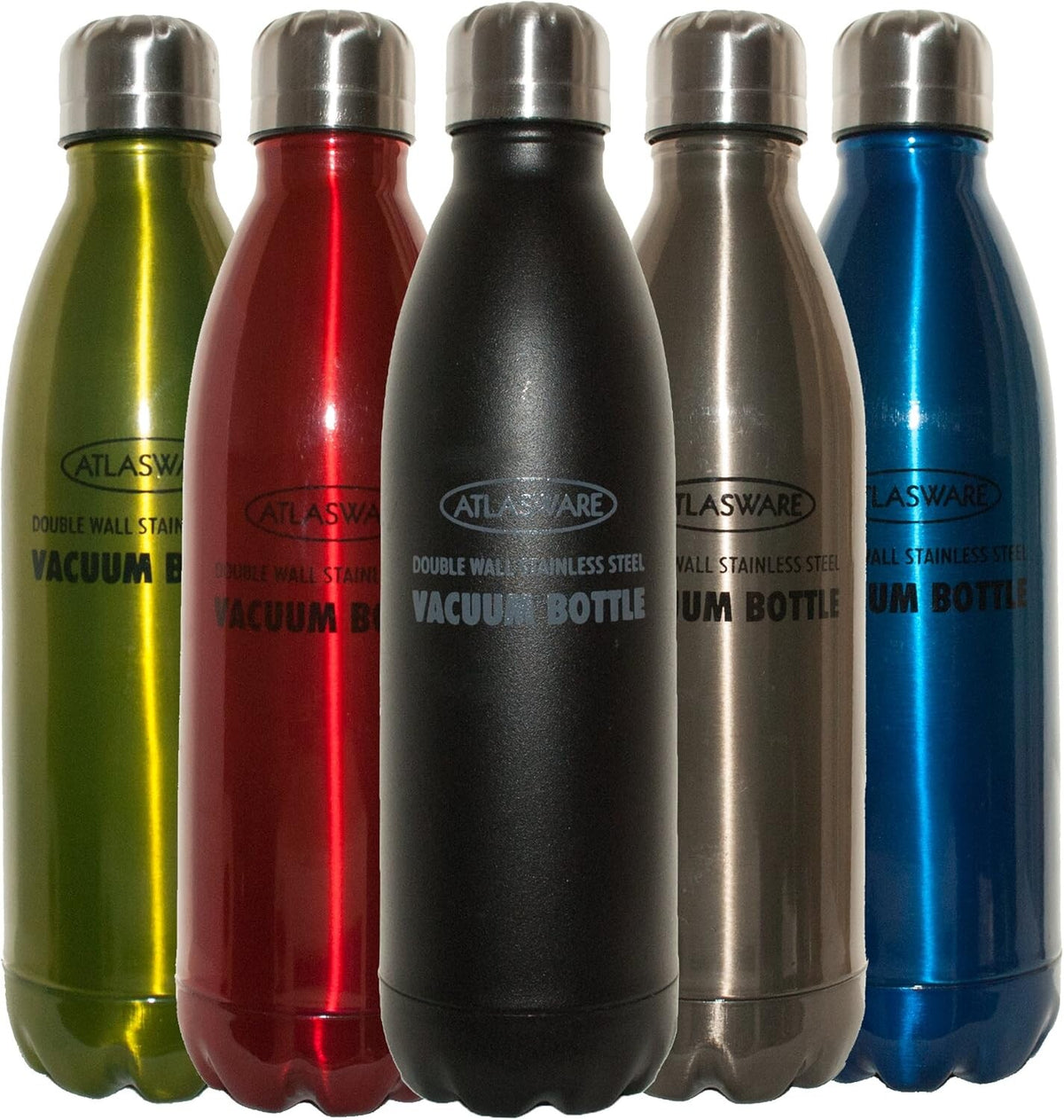 Atlasware Premium Unbreakable Stainless Steel Vacuum Flask Thermos, Double-Wall Insulated, Assorted Colour, 500 ml