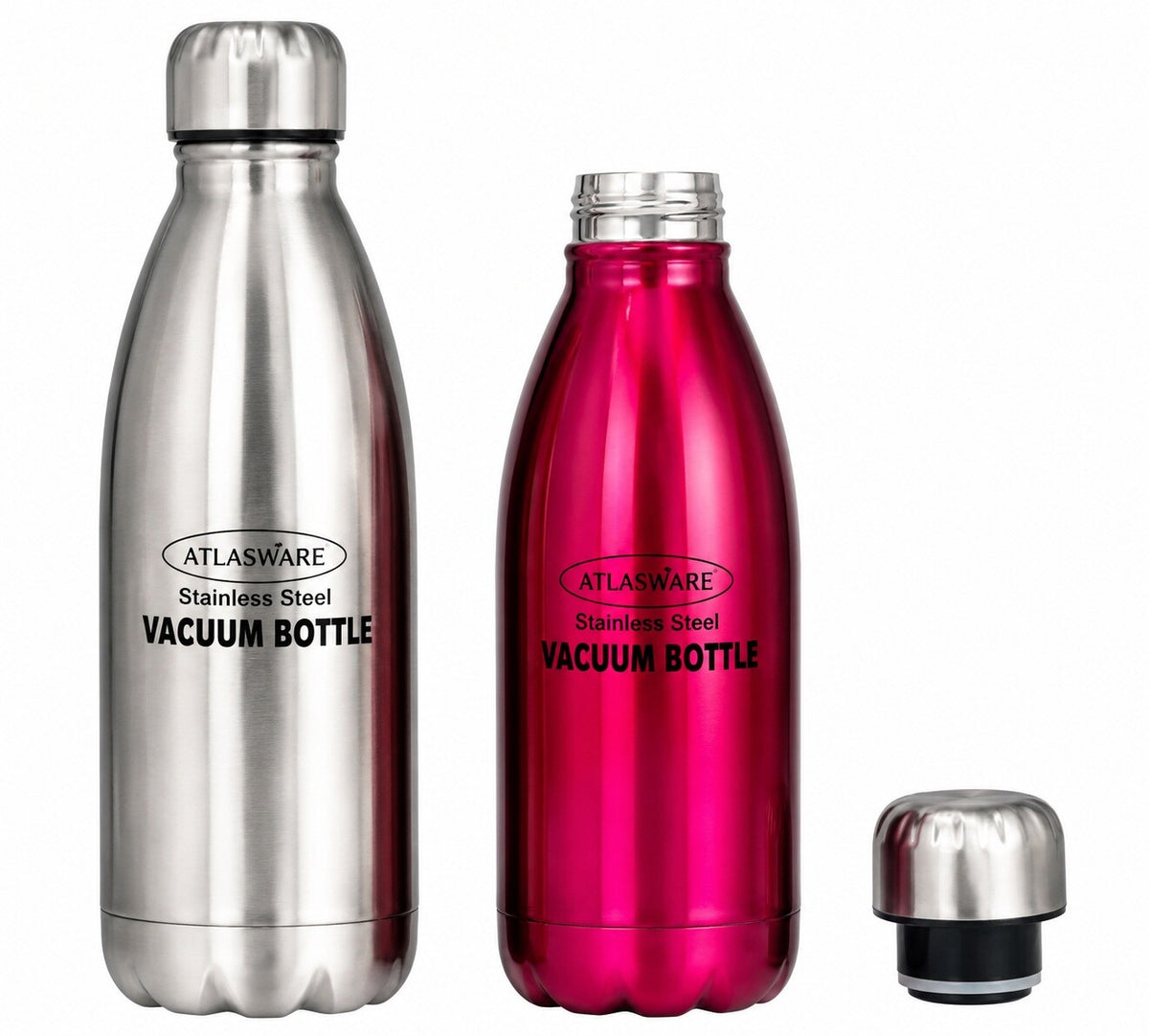 Atlasware Stainless Steel Vacuum Flask, Double-Wall Insulated, Assorted Colour, 750 ml
