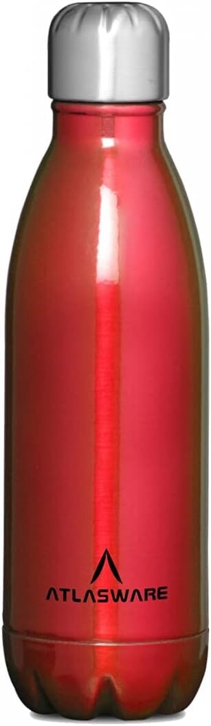 Atlasware Stainless Steel Vacuum Bottle, Double-Wall Insulated, Assorted Colour, 350 ml