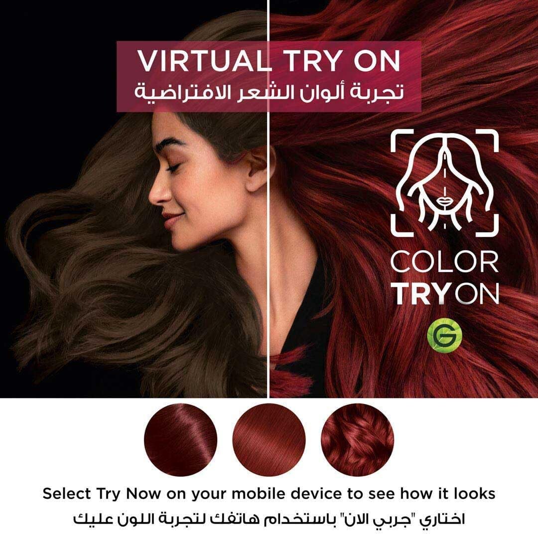 Garnier Olia Permanent Hair Dye 4.6 Deep Red, No Ammonia, 60% Oils, Long-Lasting Colour, Up to 100% Grey Coverage