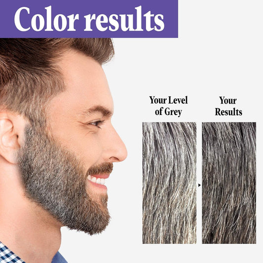 Just For Men Touch of Gray Mustache & Beard Colour B-25/35 Light & Medium Brown with Application Brush, Pack of 1