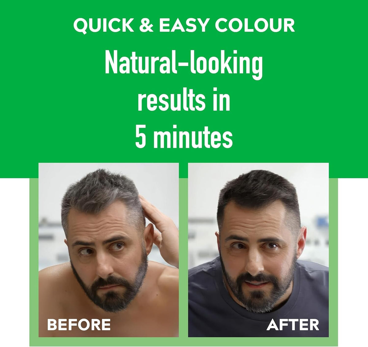 Just For Men Hair Colouring Kit H-55 Real Black, Men’s Grey Hair Colour, Pack of 3
