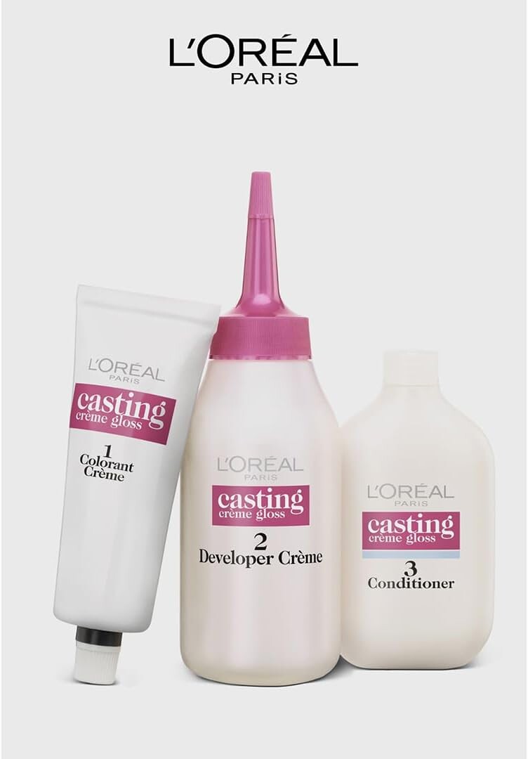 L’Oréal Paris Casting Crème Gloss Conditioning Hair Colour, 400 Brown, Ammonia-Free, with Coconut Oil