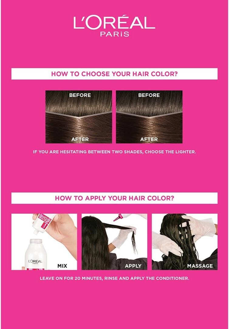 L’Oréal Paris Casting Crème Gloss Conditioning Hair Colour, 400 Brown, Ammonia-Free, with Coconut Oil
