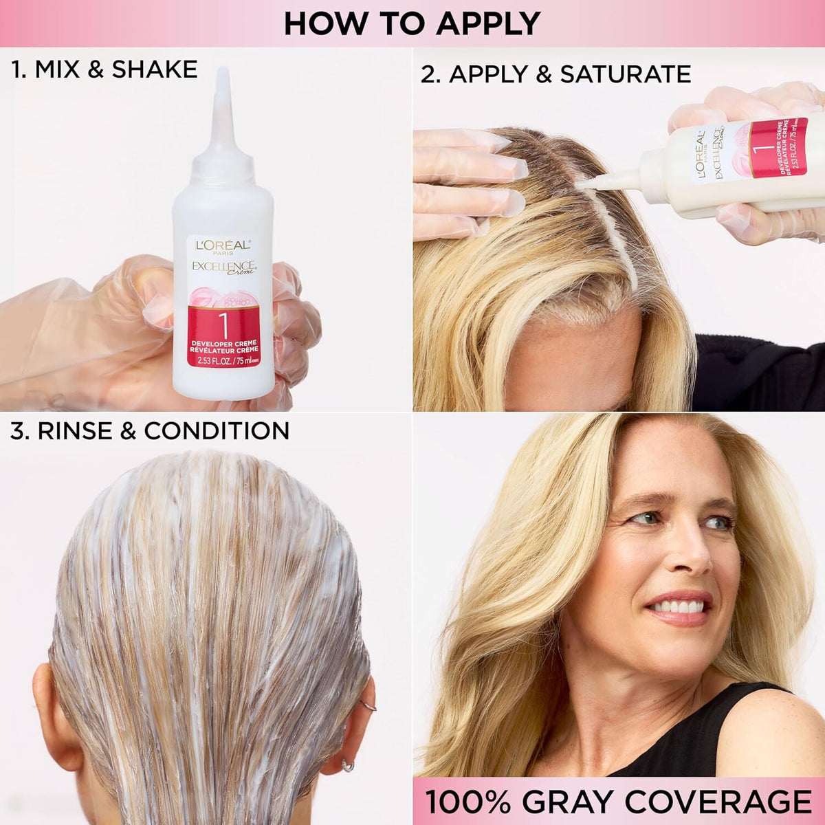 L’Oréal Paris Excellence Crème Permanent Triple Care Hair Colour, 10 Lightest Ultimate Blonde, Grey Coverage - Image 4