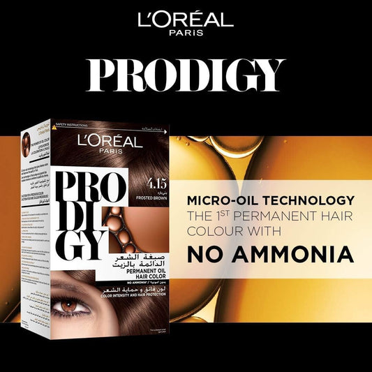 L’Oréal Paris Prodigy Permanent Hair Colour, 4.15 Frosted Brown, Pack of 1 - Image 2
